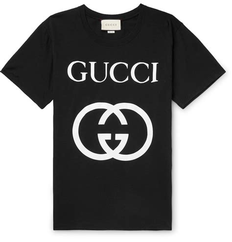 gucci logo t shirt black|gucci t shirt men logo.